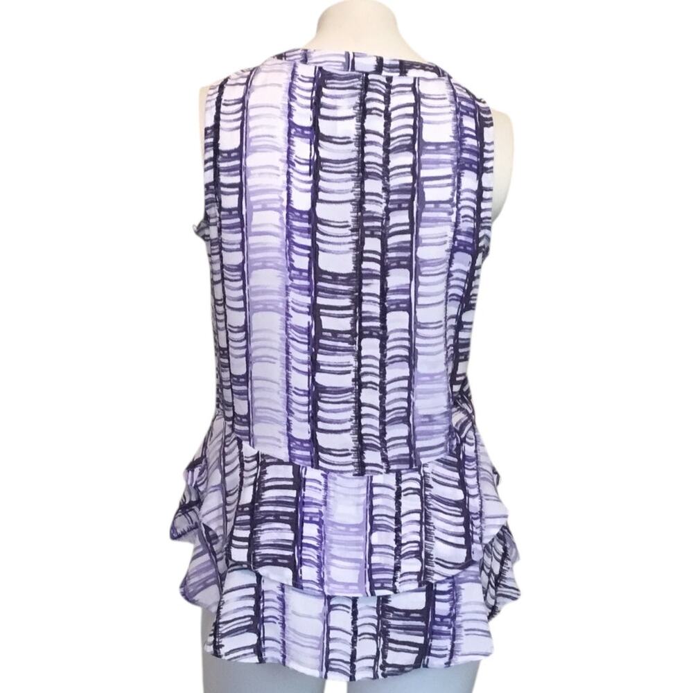 Simply Vera Wang XS Simply Tunic Purple Black White Top NWT $34.99 - Picture 2 of 4